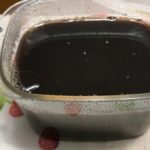 黒千石豆の煮汁でゼリー